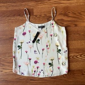 NWT Catherine Malandrino Flower Print Sleeveless Blouse Size S